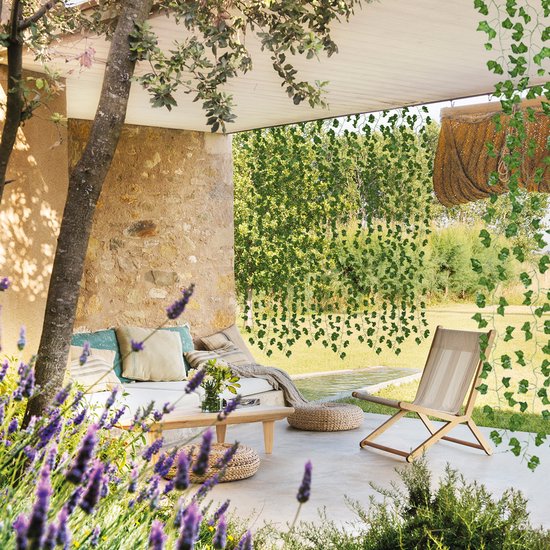 Klimop Slinger - 24 Stuks - 2.4m - Kunstmatige Hangplant - met 80 bladeren - Decoratie Plant voor Huis, Tuin, Bruiloften - Kunsthaag - Voor binnen en buiten - nep planten