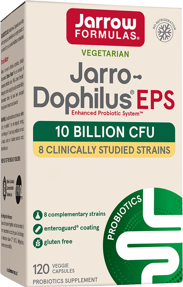 Goedkoopste Jarro-Dophilus EPS 10 miljard 120 capsules - 8 bacteriestammen in temperatuurstabiel reisprobioticum
