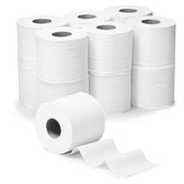 Groot paquet de papier toilette - 80 rouleaux - Papier toilette professionnel - Paquet de papier toilette en vrac - Offre papier toilette - Acheter papier toilette en Bulk - Wit