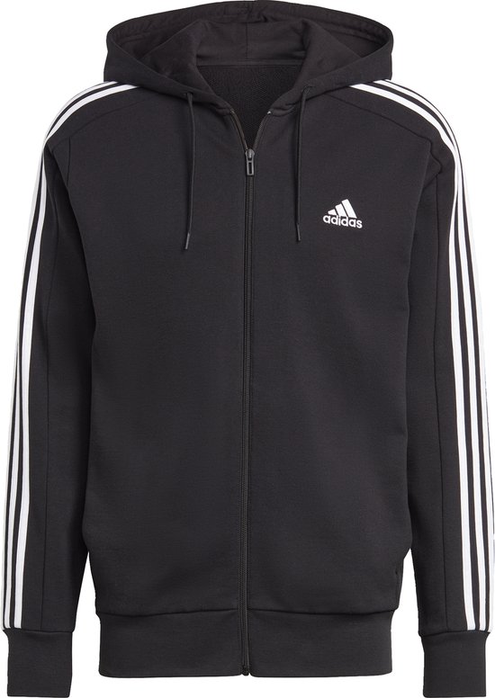 Adidas Sportswear Essentials French Terry 3-Stripes Ritshoodie - Heren