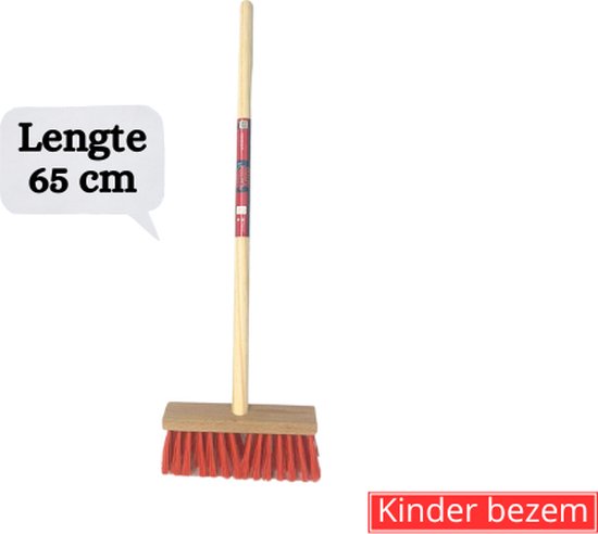 Foto: Synx tools kinderbezem nylon junior bezems buitenspeelgoed speelgoed incl steel 57cm tuinierspeelgoed schepjes kinderen totale lengte 65cm