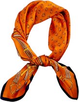 Dames sjaaltje satijn- Oranje silk Shawl- Neksjaaltje 70x70 cm- Hoofdsjaal- Cadeau voor vrouwen , dames- Stewardess Sjaaltje Beige| Moederdag| Valentijnsdag| Koningsdag sjaal