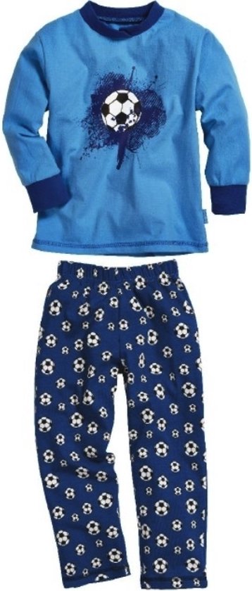 Playshoes - Pyjama - Blauw - Voetbal - Unisex - Maat 92