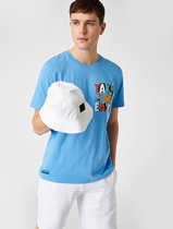 Koton 2SAM10962HK Volwassenen Mannen T-shirt Single - BLAUW - XL