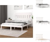 vidaXL Bed vidaXL Houten Bedframe - 205.5 x 205.5 x 31 cm - Massief Grenenhout - Bed