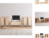 vidaXL TV-meubel - Grenenhout - Montage vereist - 100 x 30 x 35 cm - 4 x 30 x 30 x 80 cm - Kast