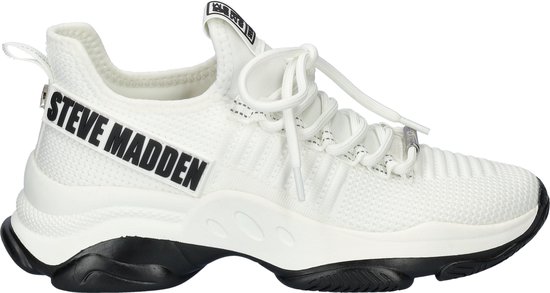 Steve Madden Mac2 dames sneaker - Wit zwart - Maat 39