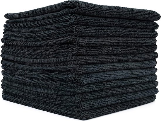 Microvezeldoekjes - zwart - 10 stuks - 40x40cm - Auto - Wasbaar - Schoonmaakdoekjes - Effectief zonder schoonmaakmiddel
