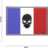 101 Inc Embleem 3D Pvc Vlag Frankrijk   Skull    17008