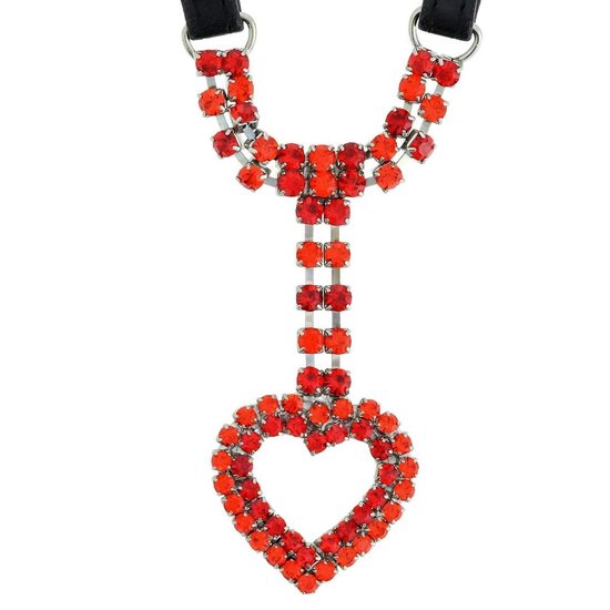 Behave Choker ketting rood hart 27 cm