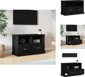 vidaXL TV Kast - TV-meubel - 80x35x50 cm - Zwart - Kast