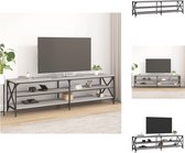 vidaXL Industrieel TV-meubel - Grijs Sonoma Eiken - 180x40x50 cm - Kast