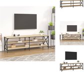 vidaXL Tv-meubel Industrieel - 160 x 40 x 50 cm - Sonoma Eiken hout en ijzer - Kast