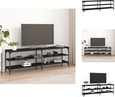 vidaXL Industrieel TV-meubel - 160 x 30 x 50 cm - Zwart - Kast