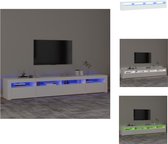 vidaXL Meuble TV vidaXL Meuble Meuble TV Éclairage LED- Wit - 240x35x40 cm - LED RVB - Meuble