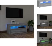 vidaXL TV-meubel - Sonoma Eiken - 90x35x40 cm - Met RGB LED-verlichting - Kast