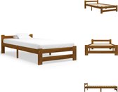 vidaXL Bed vidaXL Houten Bedframe - 204x97x55 cm - Honingbruin - Bed