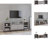vidaXL Televisiekast - Onbekend - TV-meubel - 160 x 35 x 55 cm - Grijs Sonoma Eiken - Kast