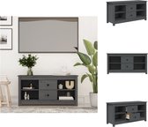 vidaXL TV-meubel Grenenhout - 103x36.5x52 cm - Grijs - Kast