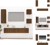 vidaXL TV-meubelset - bruineiken - 2x 30.5x30x30cm - 1x 30.5x30x90cm - 2x 80x30x30cm - Kast