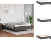 vidaXL Bedframe - Comfort - Bedframes - 193 x 143 x 35 cm - Kunstleer - Bed