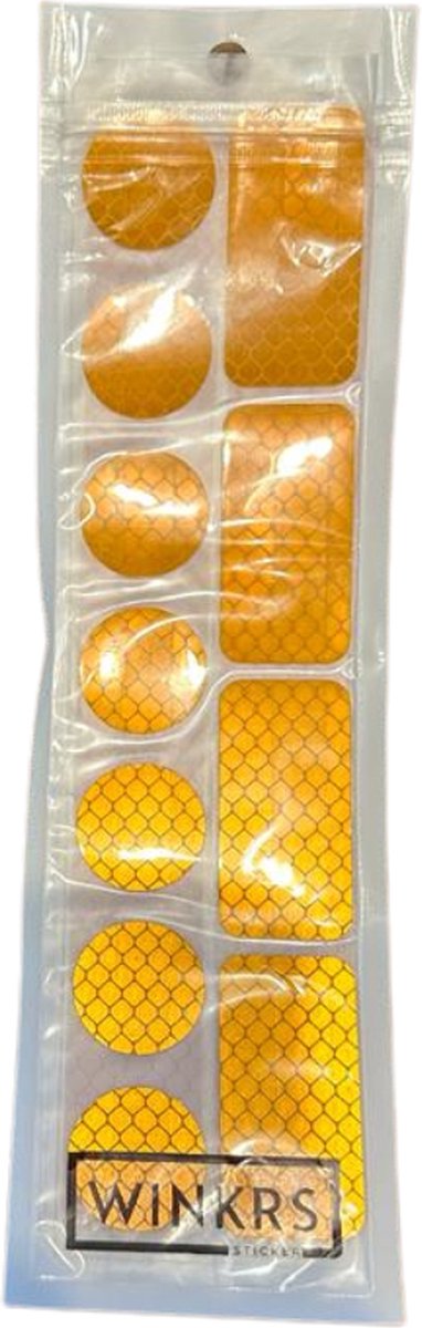 Reflecterende Veiligheids stickers - geel - Reflectie tape voor in het verkeer - Maak wandelwagens, koffers, buggy's, skelters, helms, fietsen etc goed zichtbaar in het donker. — afbeelding 3