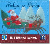 Bpost - Kerst WE - 10 postzegels tarief 1 WERELD - Kerstman op slee - kerstzegels