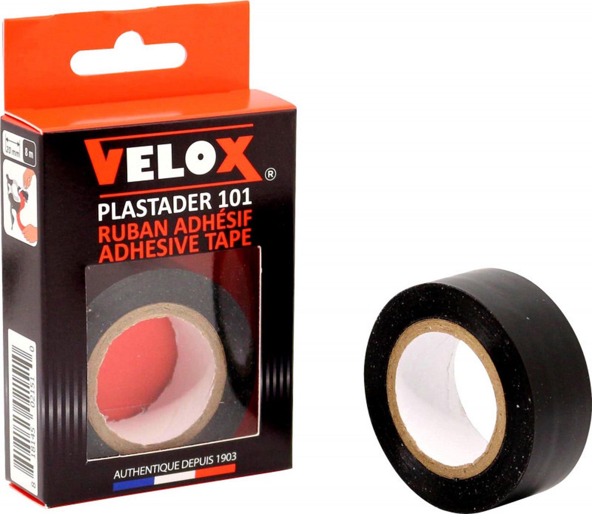 Velox Tape voor stuurlint Plastader 101 zwart
