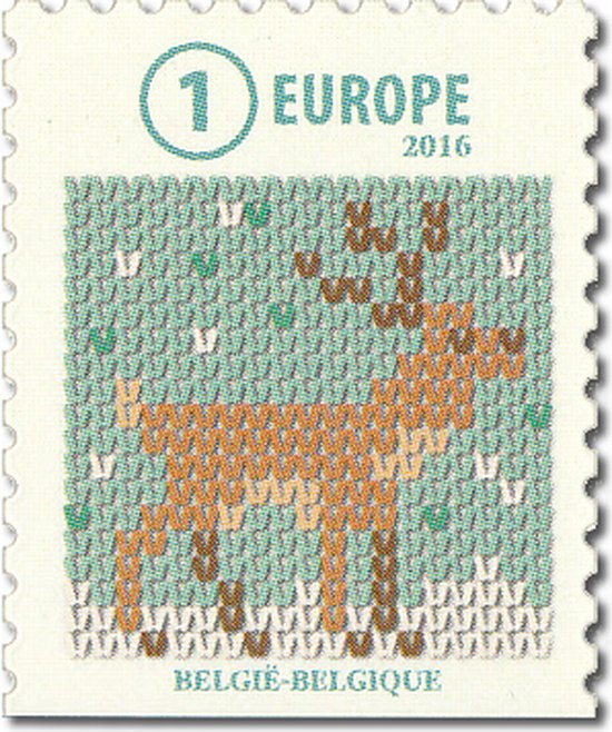 Bpost Kerst EU 10 postzegels tarief 1 EUROPA Rendier