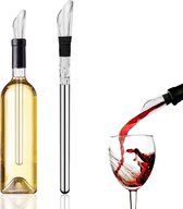 Wijnschenker-Wijnkoeler Stick-1 stuk-Zilver-32cm- 304 roestvrij staal- Koelstaaf-Witte en rode wijn decanteren