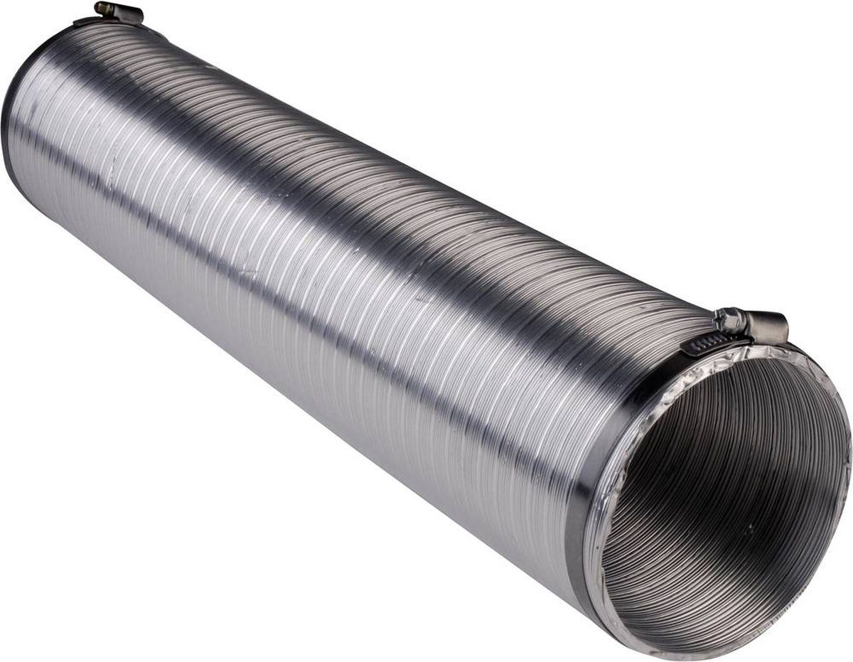 Flexibele aluminium ventilatiebuis 150 mm Wallair Zilver