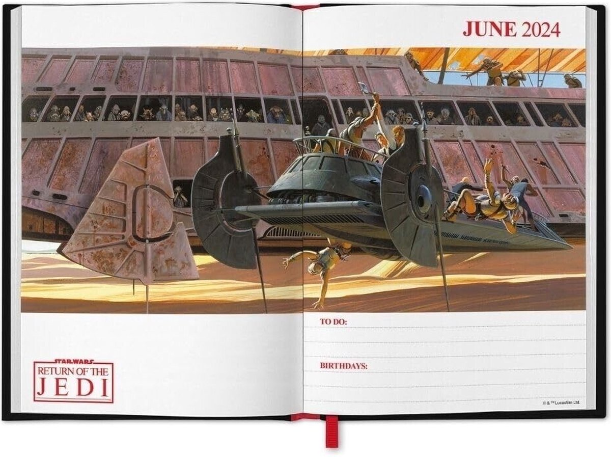 Star Wars: Retour De Le Jedi Carré Calendrier 2024 Mural Agenda