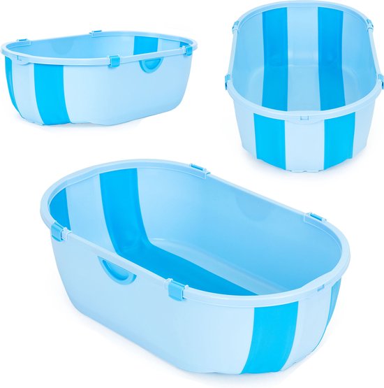 NAIZY Babybadewanne 82x50cm Faltbar Baby Bath Wanne Grün PP PTE Babywanne mit Rutschfeste