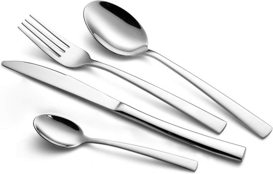 Alessi Mami bestekset, 5-delig, roestvrij staal, zilver, 10 x 4 x 21,3 cm, 5 -delig