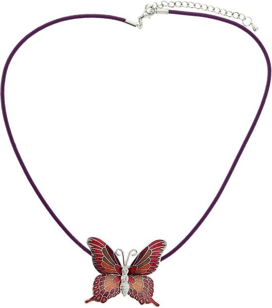 Zilveren hart hanger met vlinder - 12 mm x 17 mm