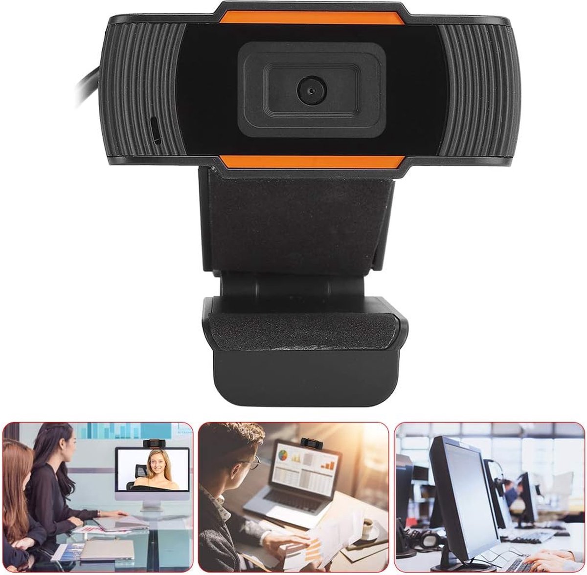 Webcam - Microfoon - FULL HD - Webcams voor pc - Laptop en PC Camera - USB 2.0 - Computer Camera - Windows en Mac