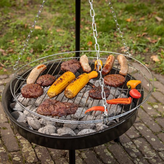 Esschert Design - BBQ vuurschaal met driepoot en grillrooster Authentiek buiten koken start hier! van Esschert Design — afbeelding 2
