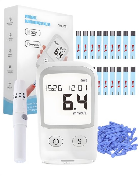 Glucosemeter - Bloedsuikermeter - Startpakket - Inclusief GRATIS 25  Teststrips &... | bol