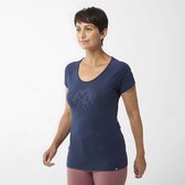 Millet Imja Wool Print Korte Mouwen T-shirt Blauw S Vrouw