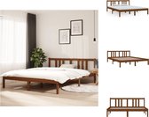 vidaXL Houten Bedframe - King Size - Honingbruin - 205.5 x 155.5 x 69.5 cm - Bed