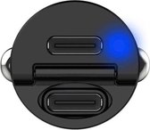 Car Charger Celly CCMINI2USBCBK Black