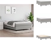 vidaXL Boxspring Frame - Lichtgrijs - 203x140x35 cm - Duurzaam en ademend - Met ondersteunende poten - Inclusief montagehandleiding - Geschikt voor 140x200 cm matras - Bed