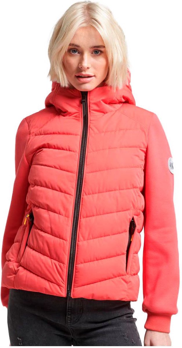Superdry Gewatteerde hybride Storm jas met capuchon Dames Hoodies Roze