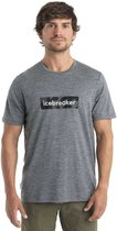 Icebreaker 150 Tech Lite Ii Natural Shades Logo Merino T-shirt Met Korte Mouwen Grijs L Man