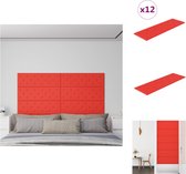 vidaXL Wandpanelen - Wanddecoratie - 90 x 30 cm - Duurzaam kunstleer - Warmte- en geluidsisolatie - Brede toepassingen - Wandpaneel