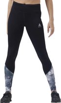 Odlo Essential Print Tight Dames - Sportbroeken - zwart - Vrouwen - Maat XS