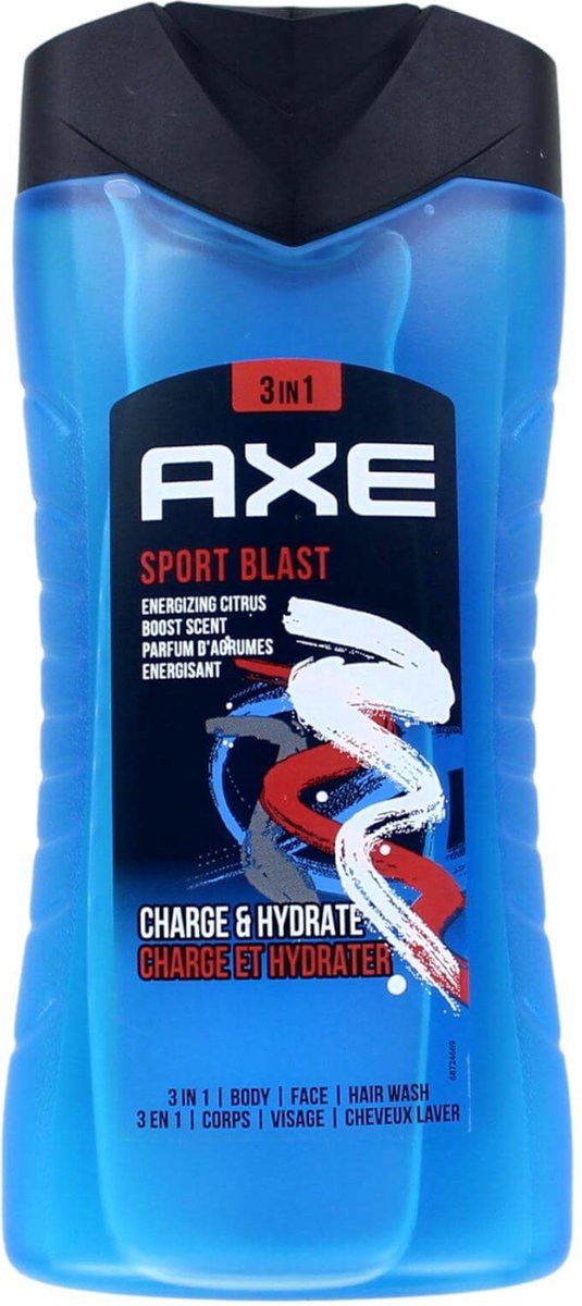 Goedkoopste Axe - 3-in-1 Douchegel - Sport Blast - Energizing Citrus - Hydraterend - 250 ml