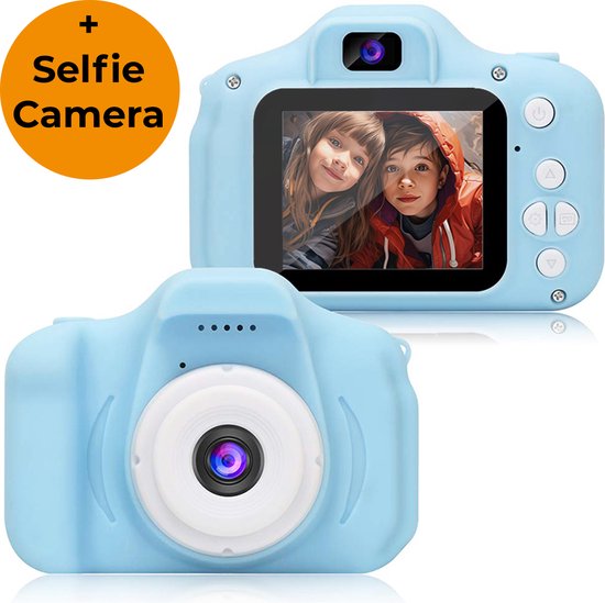 Denver Kindercamera Full HD - Selfie Camera - 40MP - Digitale Camera Kinderen - Foto en Video - Spelletjes - KCA1340 - Blauw