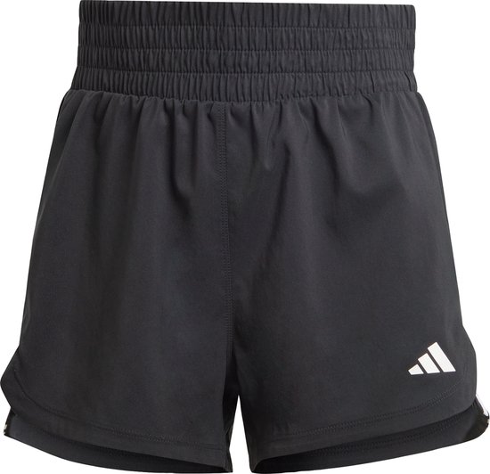 Short adidas Performance Pacer Training 3-Stripes tissé taille haute - Femme - Zwart- L 5"