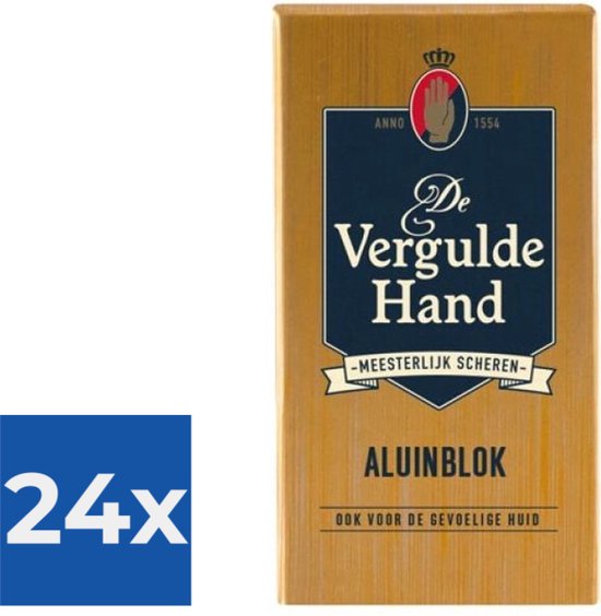 Foto: Vergulde hand aluinblok 75gr voordeelverpakking 24 stuks